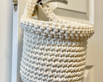Crochet PATTERN, crochet hanging basket pattern, crochet hanging basket tutorial, crochet hanging bag pattern, crochet basket pattern, pdf.