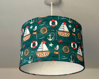 Ocean Reef Lampshade, ocean lampshade, sea lampshade, under the sea lampshade, whale lampshade, nautical lampshade, sea life lampshade.