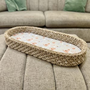 Crochet Changing Basket Pattern and Tutorial, crochet basket pattern, changing basket tutorial, crochet basket pdf., crochet changing bowl.
