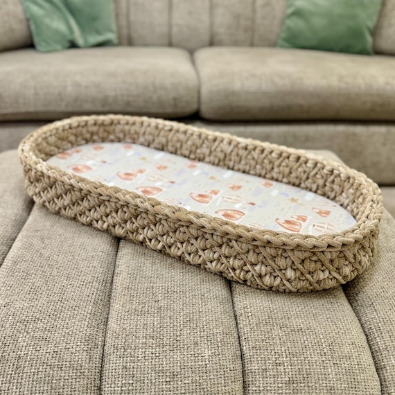 Crochet Changing Basket Pattern and Tutorial, crochet basket pattern, changing basket tutorial, crochet basket pdf., crochet changing bowl.