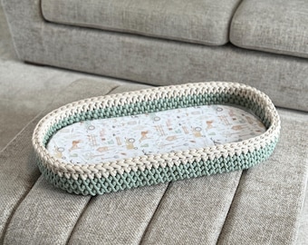Crochet Changing Mat Basket, Changing Mat Basket, Baby changing mat basket, baby changing mat, crochet basket, nursery basket, changing mat