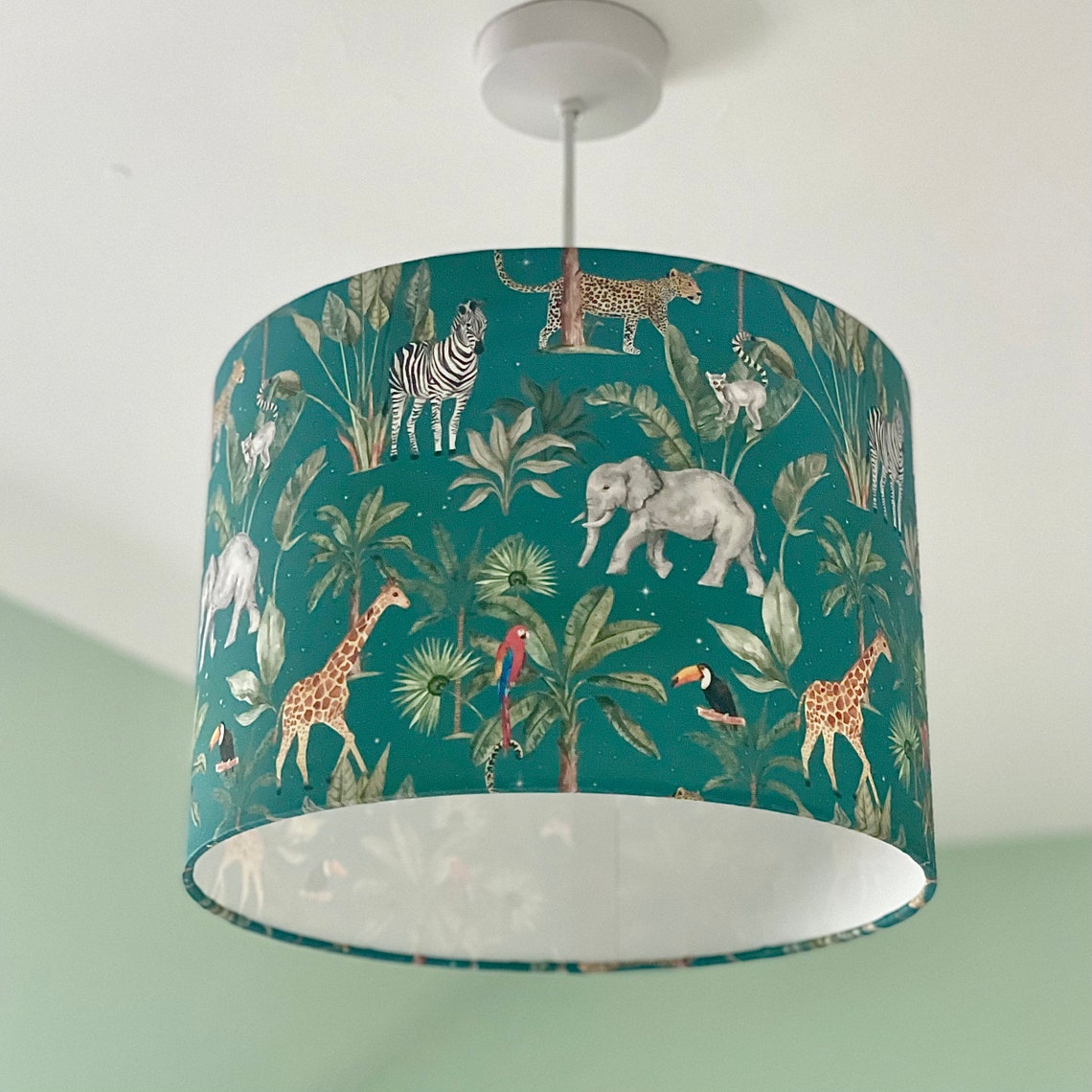 Safari Animals Jungle Lampshade Jungle Lights Safari Etsy UK