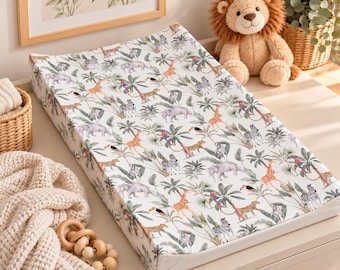 Safari Baby Changing Mat | Jungle Changing Mat | Safari Wedge Changing Mat | Animal Change Mat | Baby Change Mat | Safari Nursery Decor