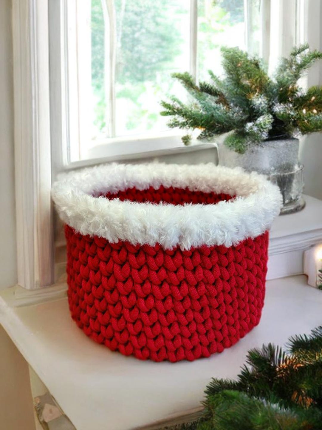 Christmas Crochet Storage Basket Pattern and Video Tutorial, Crochet ...