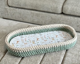 Crochet Changing Mat Basket Tutoria - 3 styles,  crochet basket tutorial, crochet handled changing basket pattern.