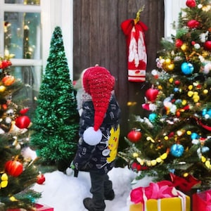 Patrón de crochet para gorro de Papá Noel navideño, patrón de crochet para principiantes, patrón de crochet santander, gorro de Papá Noel fácil, gorro santander de crochet, crochet