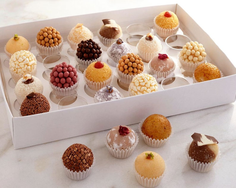 Handmade Brigadeiro Truffles Gift Box Assorted Delicious Dessert Gourmet Sweet Gifts Valentine's Day Mother's Day Large - 24 Counts