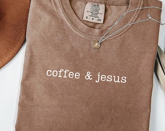 Kawa i Jezus Png, Koszulka Kawa i Jezus, Koszulka Chrześcijańska, Chrześcijański Png, Koszulka Religijna Svg, Prezent dla Chrześcijanina, Jezus Svg, Kawa Png