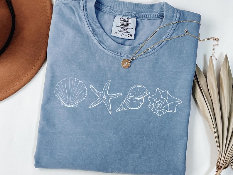 Seashell Shirt Svg, Seashell Shirt Png, Beach Lover, Ocean Lover Gift, Seashell T-Shirt, Summer Vibes Png, Summer Shirt Svg, Summer Svg