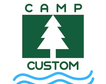 Niestandardowe logo obozu (SVG), kemping (SVG), koszulka obozowa (SVG), spersonalizowana nazwa obozu (SVG), koszulka kempingowa (PNG), logo kempingowe (SVG), przygoda na świeżym powietrzu