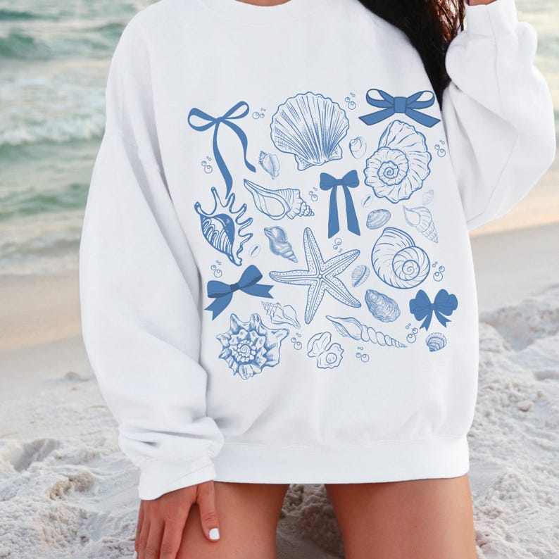 Coquette Seashell Svg, Seashell Shirt Png, Beach Lover, Ocean Lover Gift, Coquette Shirt, Summer Vibes Png, Summer Shirt Svg, Vintage Summer