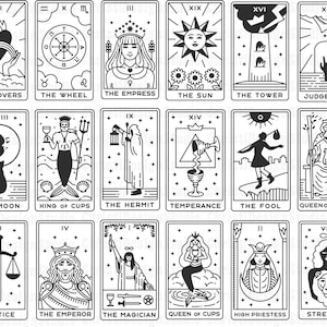 Tarotkaarten Svg, heks Tarot Svg, Major Arcana Svg, Tarot Svg, Celestial Tarot Svg, Celestial Svg, Cricut, Tarot Cut-bestanden, Digitale Download