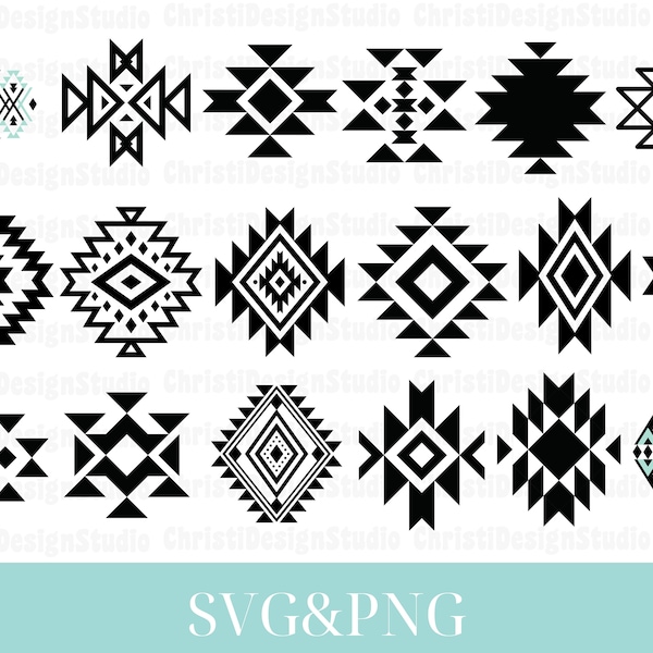 Aztec Svg Bundle, Southwestern Elements Svg, Tribal Pattern Svg, Aztec Pattern Svg, Aztec Elements Svg, Western Svg, Tribal Cut File, Cricut