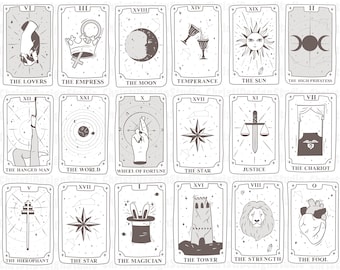 Tarot Cards Svg, Witch Tarot Svg, Major Arcana Svg, Tarot Svg, Celestial Tarot Svg, Celestial svg, Cricut, Sun Svg, Fortune Tellerr Svg