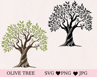 Olive tree svg, tree of life svg, olive tree vector svg, tree silhouette, instant download, digital download, cricut, silhouette, cut file