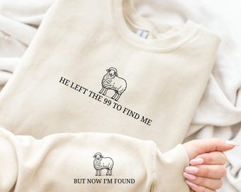 Zostawił 99 Svg, Jezus Png Svg, Koszula chrześcijańska, Fath Svg, Zagubiona owca Png, Projekt sublimacji, Rękaw bluzy Png, Chrześcijański Png