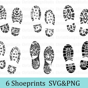 Schuhabdrücke SVG, Schuhabdruck Png, Schuhabdruck Clipart, Fußabdruck SVG, Fußspuren geschnitten Datei, Schuhsohle geschnitten Datei, Silhouette, Cricut