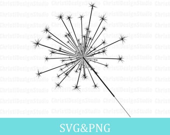 Sparkler svg, Fireworks svg, Sparkle svg, Sparkle clipart, Burning sparkler svg, Sparkler cut file, Birthday Svg, Sparkle cut file, Cricut