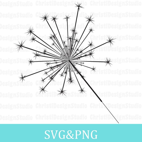 Sparkler svg, Fireworks svg, Sparkle svg, Sparkle clipart, Burning sparkler svg, Sparkler cut file, Birthday Svg, Sparkle cut file, Cricut