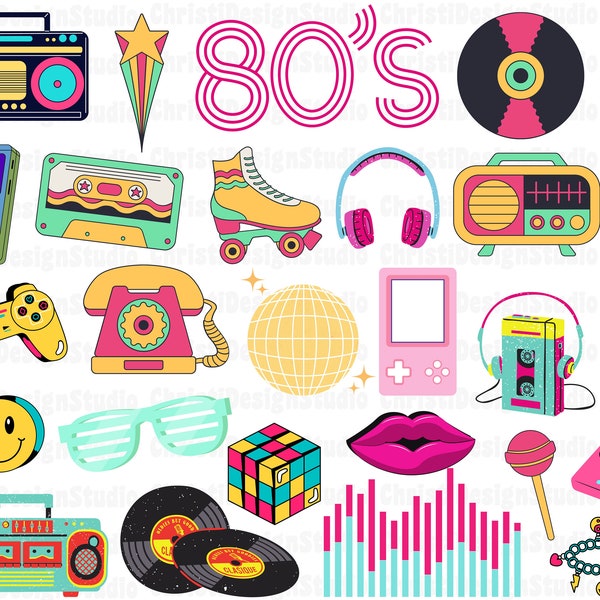 80's Svg Bundle, 80's Vibes Svg, Retro Svg, 90's Party Svg, 80's Nostalgia Svg, Groovy Svg, Retro 90's Svg, 1990s Svg, Cricut, Digital File