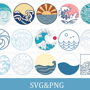 Wave Svg Bundle, Sea Waves Svg, Ocean Wave Svg, Beach Svg, Sea Svg, Ocean Wave Svg, Wave logo, Wave png, Hawaii Wave Svg, Wave Vector
