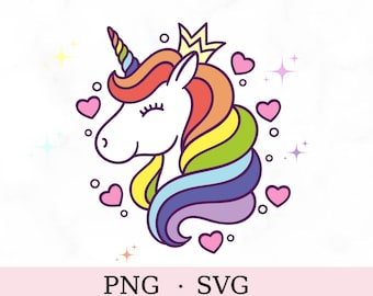 Unicornio svg, unicornio png, cara de unicornio svg, cabeza de unicornio svg, unicornio lindo svg, descarga instantánea, cricut svg, silhouette, archivo de corte de unicornio