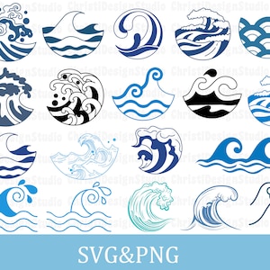 Wave Svg Bundle, Sea Waves Svg, Ocean Wave Svg, Beach Svg, Hawaii Wave Svg, Sea Svg, Ocean Svg, Wave logo, Wave png, Wave Vector, Cricut