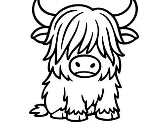 Highland Cow SVG, Highland Cow Png, Baby Highland Cow SVG, Baby Cow SVG, Cute Cow SVG, Highland Heifer SVG, Cow SVG, Cow Skull SVG, Cricut