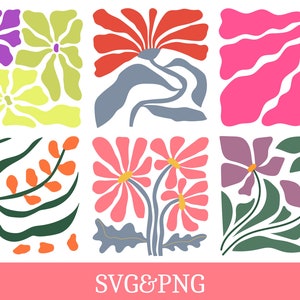 Fleur abstraite Svg, Svg fleur rétro, Clipart fleur, Svg floral, Svg fleur Boho, fichier coupé fleur, Marguerite fleur, Svg d'art mural, Cricut