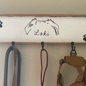 Customized dog ear leash holder