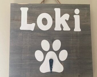 Personalized Dog Leash Holder