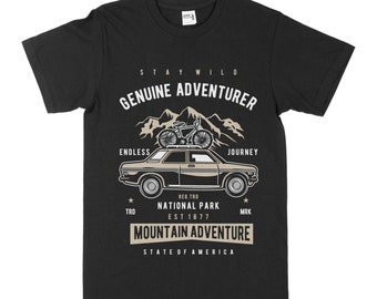 Echtes Abenteurer Tshirt, Camping Tshirt, Geschenk für Wanderer, Natur Tshirt, Berg Shirt, im Freien, Naturliebhaber, Naturliebhaber, Abenteuer Tee