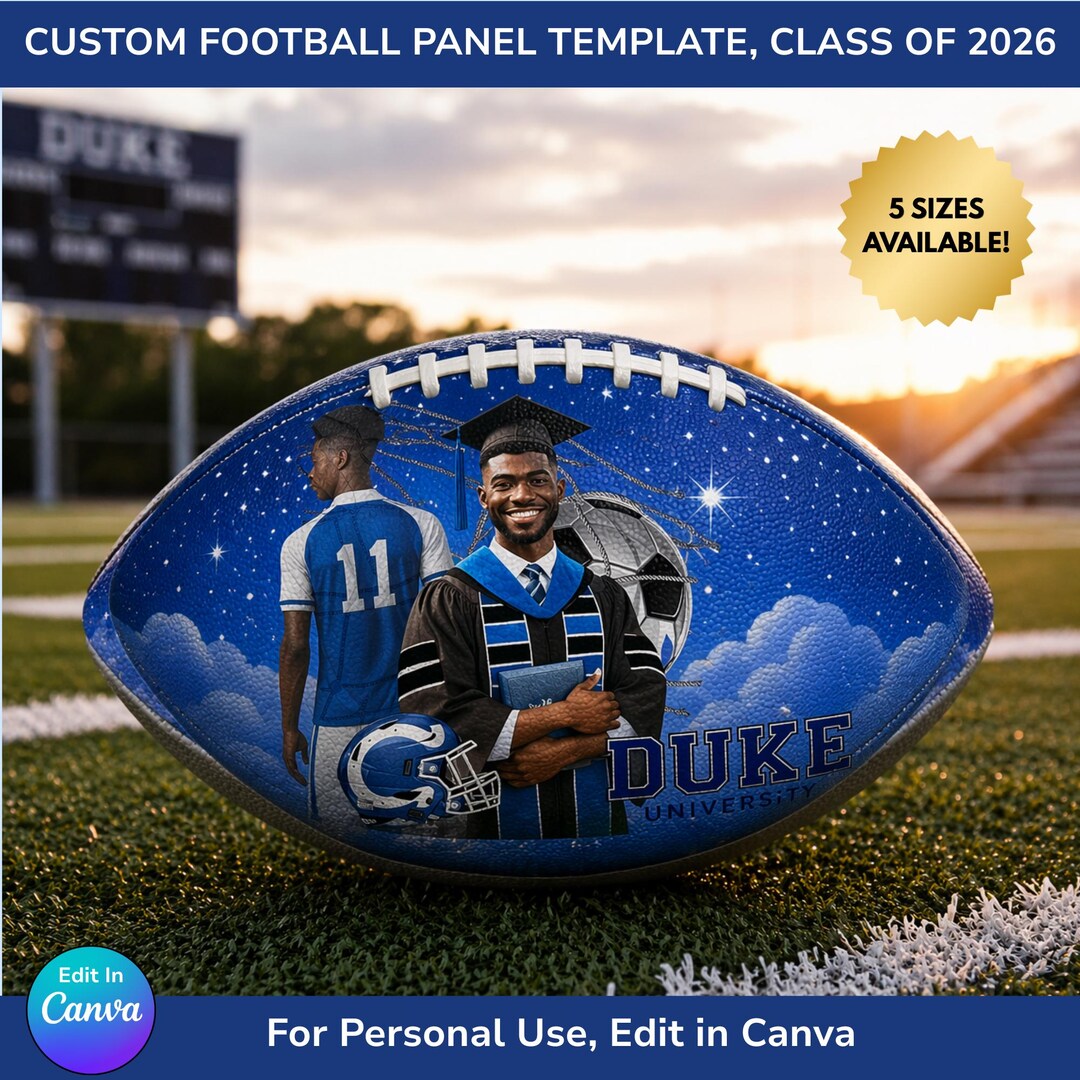 Football Panel Ls Football Panel Template | Custom Photo Ball Wrap | Personalized ...