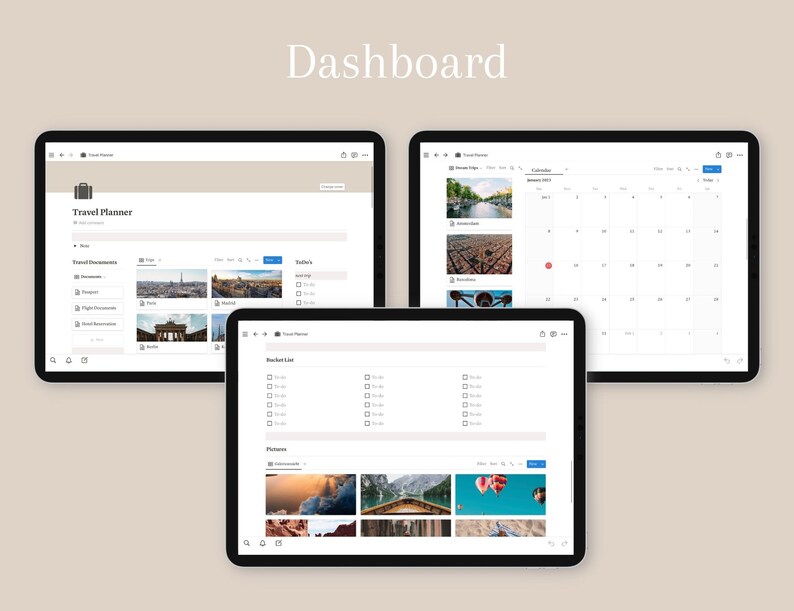Notion Travel Planner Templates Ultimate Vacation Planner for Etsy