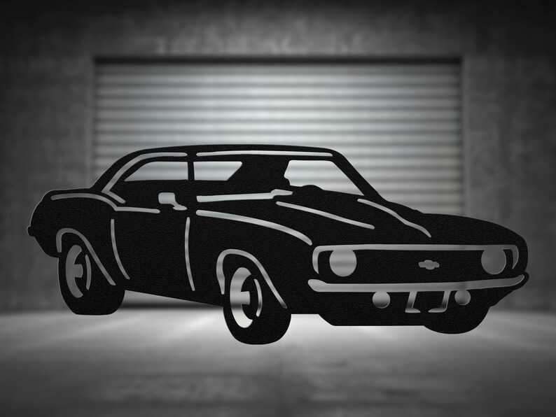 1969 Chevrolet Camaro Z/28 RS New Metal Sign: Classic Look in Black & White