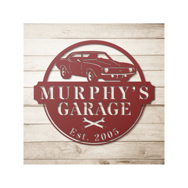 69' Camaro Personalized Garage Sign