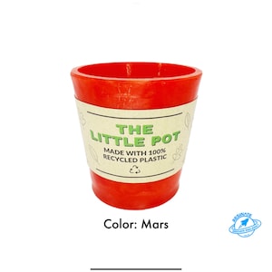 The Little Pot | Planter Pot By Resinate | 100% Recycled Plastic Pot for Plants | Color: Mars