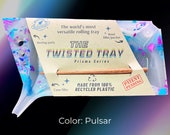 The Twisted Tray - Rolling Tray by Resinate - Pulsar - A Premium 100 Recycled Multifunctional Rolling Tray W Poker Tool Included