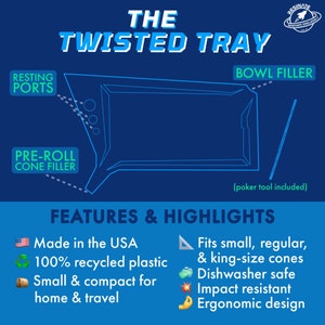 Rolling Tray by Resinate Cone Filler Tray With Funnel Tray For Cones With Cone Packer Tool Included Color: Eta Carinae image 8