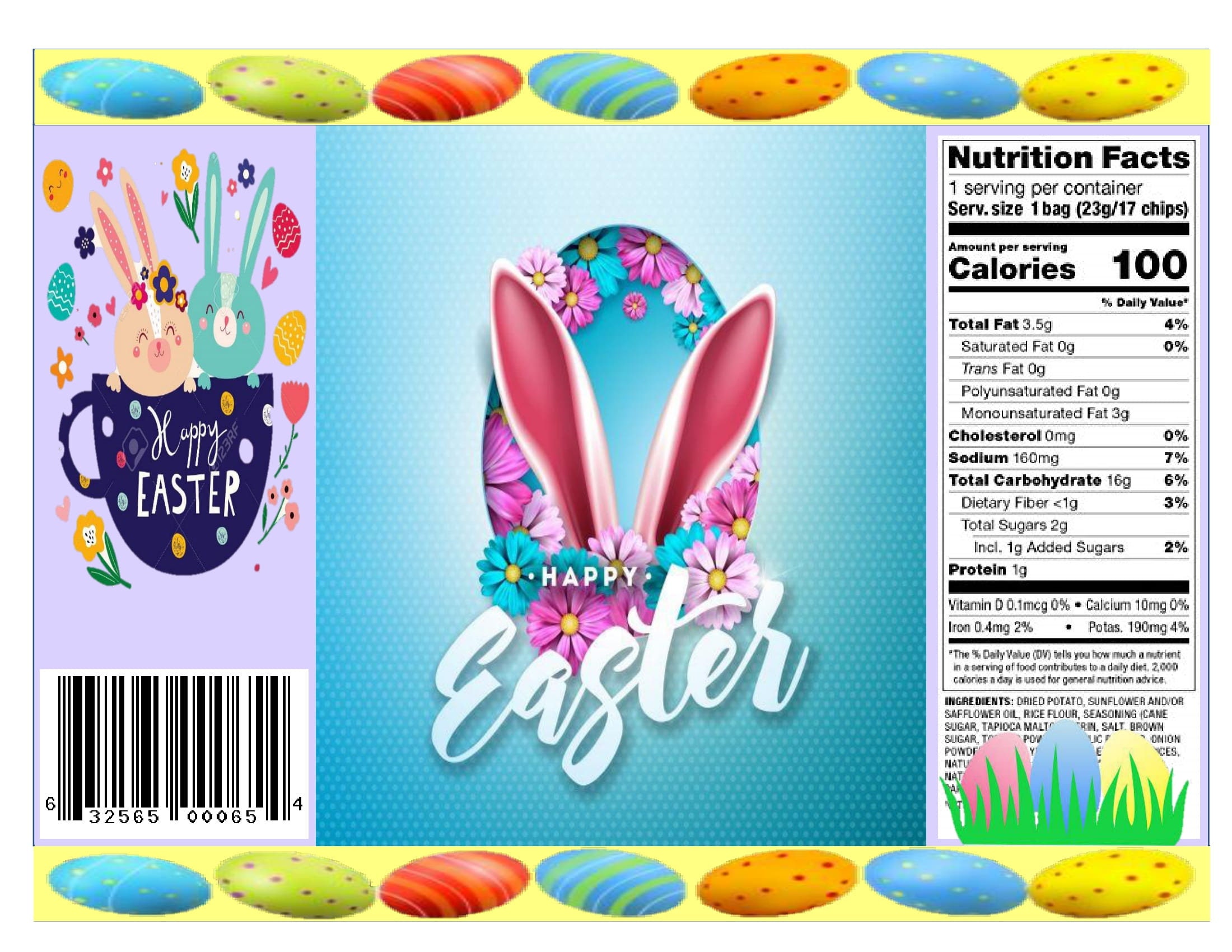 Easter Digital Chip Bag Labels Party Supplies Labels Easter Etsy