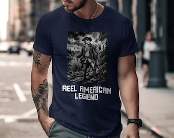 George Washington Fishing T-Shirt, American Legend Fisherman Gift, Patriotic Founding Father Angler Tee, Vintage Bass Fishing Shirt