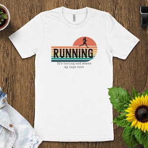 Funny Running T-Shirt, Retro Runner Shirt, Makes My Legs Sore Tee, Jogging Lover Gift, Marathon Design, Track and Field, Athlete Apparel