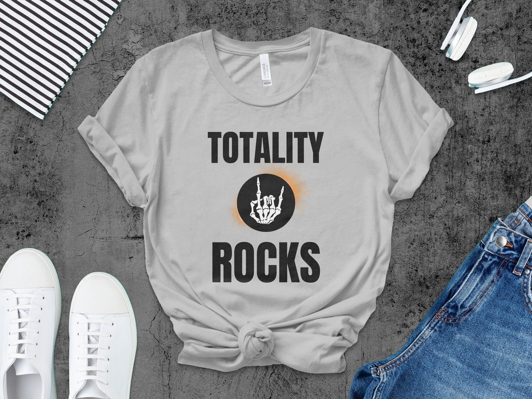 Totality Rocks 2024 Solar Eclipse T-shirt, Funny Skeleton Rock on Image ...