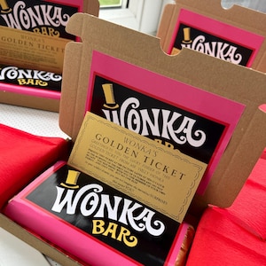Wonka Chocolate Bar+ Golden Ticket Birthday Christmas Easter Gift