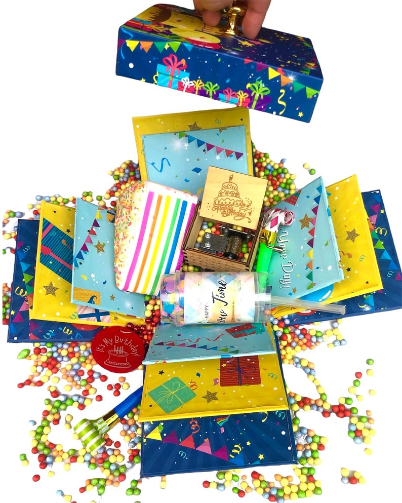 Birthday Surprise Explosion Box Etsy