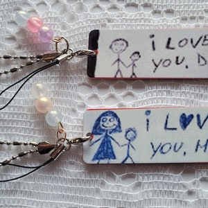 Custom Handwriting Phone Strap/Bag charm/Keyring.