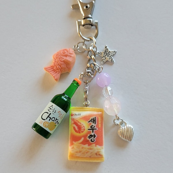 KOREAN SOJU,SNACK Keychain