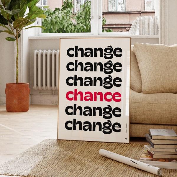 Typografie Design Poster „Change“ von Bolle