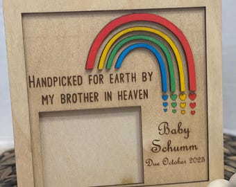 Rainbow Baby Ultrasound Frame, Personalized Memorial Baby Keepsake