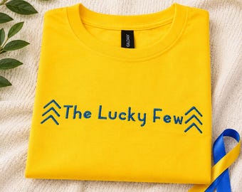 The Lucky Few Embroidered Shirt, Down Syndrome Awareness Tee